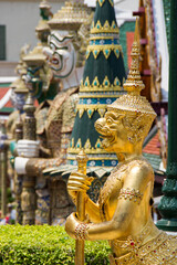 Guard statue at the Grand palace in Bangkok, Thailand