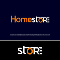 creative Store typography logo design, Home store logo, Shop Center Logo, letter store logo Template - vector illustration