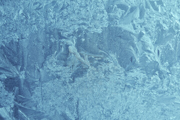 frost on the glass, frost, cold, temperature decrease patterns on the window.