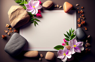 Spa salon invitation or gift certificate. Generative AI,