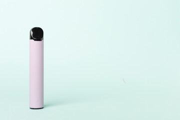 Disposable electronic cigarette on color background