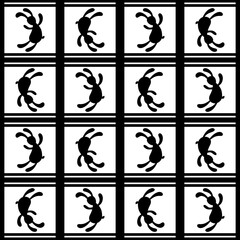 Easter rabbit seamless bunnies pattern for wrapping paper and kids clothes print and fabrics and linens and kitchen