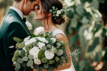 Wedding couple - Bride and Groom - Generative Ai	