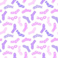 Warm clothes seamless ornaments socks pattern for wrapping paper and kids clothes print and fabrics and linens
