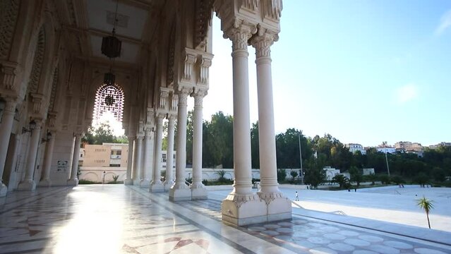 The corridors of the Emir Abdelkader Mosque from the outside, Constantine
