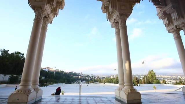 The corridors of the Emir Abdelkader Mosque from the outside, Constantine