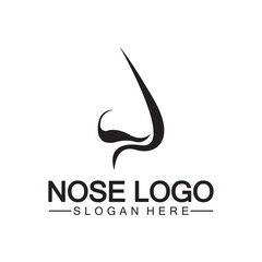 Nose logo design vector template, Organs logo design concept, Icon symbol