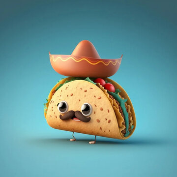 Cute Cartoon Taco