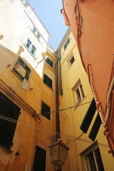 Fototapeta na wymiar Old houses in Riomaggiore, Cinque Terre, Italy