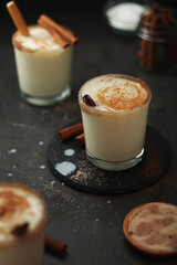 Kogel mogel drink made from eggs with cream