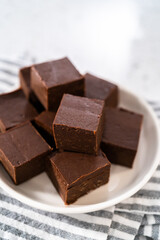 Homemade plain fudge