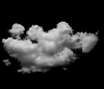 Cloud, Fog or smoke isolated on black background. Royalty high-quality free stock photo image of abstract white cloudiness, clouds, mist overlays.  White cloudiness, mist or smog overlay backgrounds