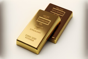 Golden bullions, golden bars with generative ai