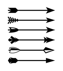 Vector arrow archer warrior weapon target indian feather hunt longbow symbol archery arrow medieval icon.