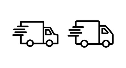 Delivery truck icon vector illustration. Delivery truck sign and symbol. Shipping fast delivery icon