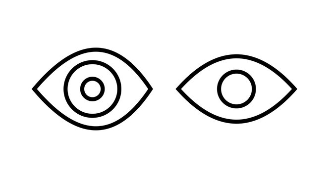 Eye icon vector illustration. Eye sign and symbol. Look and Vision icon.