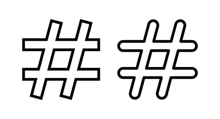Hashtag icon vector illustration. hashtag sign and symbol