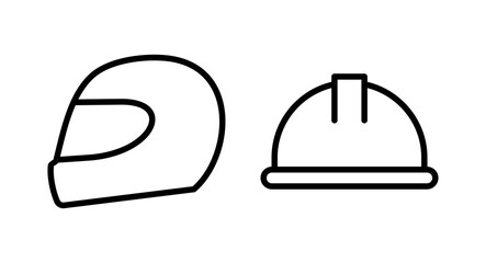 Helmet icon vector illustration. Motorcycle helmet sign and symbol. Construction helmet icon. Safety helmet