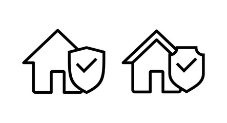 home insurance icon vector illustration. home protection sign and symbol