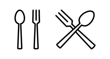 spoon and fork icon vector illustration. spoon, fork and knife icon vector. restaurant sign and symbol
