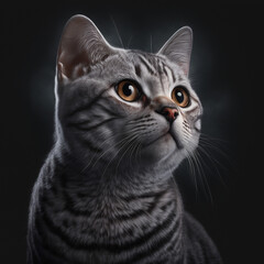 portrait of a cat  American Shorthair_