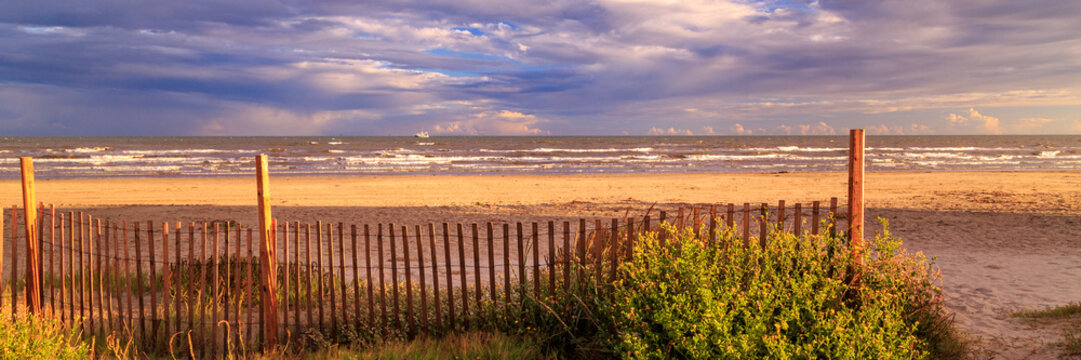 A Stormy Day In Galveston Panorama