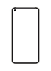 Smartphone mockup frameless blank screen frameless design, iphone style.Smartphone icon on white background vector illustration. Flat Icon Mobile Phone, Handphone.