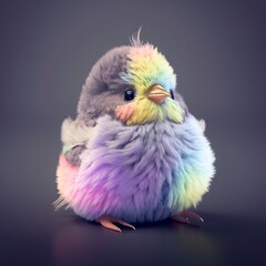 illustration,cute baby fluffy chicken,image generated by AI