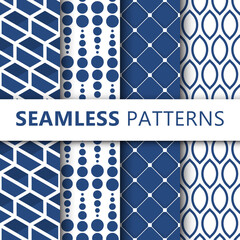 Set draw simple seamless patterns for your fabric and textile