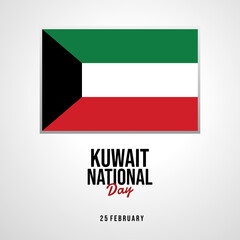 Kuwait National Day Background. Celebration Card 25 February