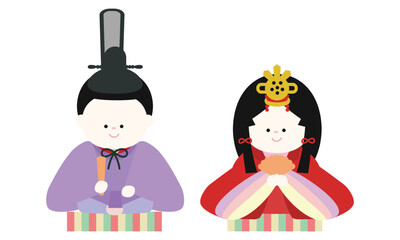 ひなまつりお内裏様とお雛様