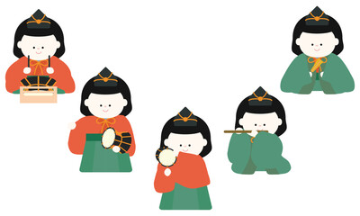 ひなまつり雛人形五人囃子