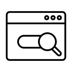 Icono de buscar en el navegador. Barra de búsqueda. Ilustración vectorial