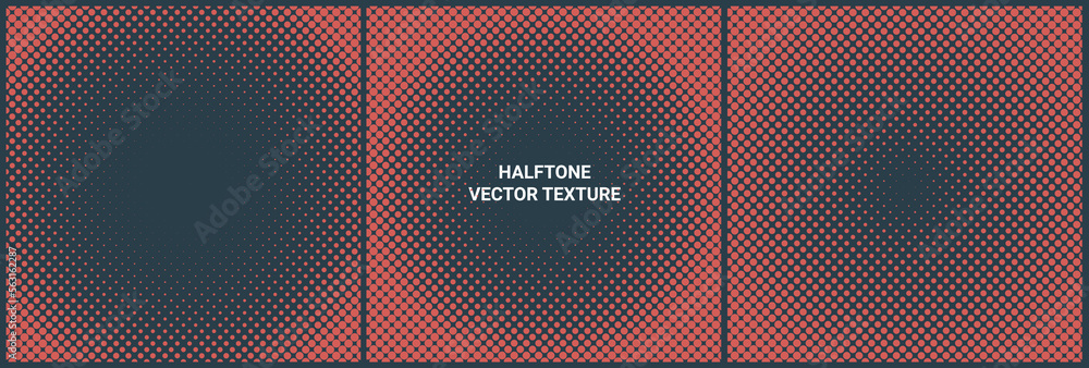 Poster vector halftone pattern texture gradient screen background. half tone dot texture gradation graphic 