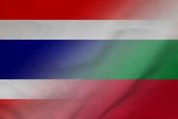 Thailand and Bulgaria official flag transborder contract BGR THA