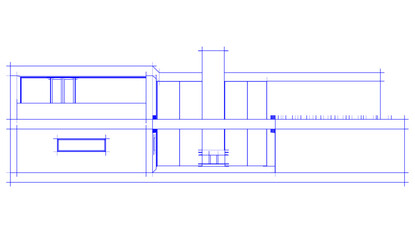Modern house sketch architectural 3d rendering 