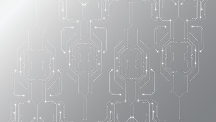 Grey white Abstract technology background, Hi tech digital connect, communication, High technology concept, Science, technology background