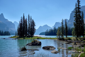 Spirit Island, Maligne Lake, Alberta.  September 2022