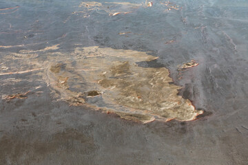 Kati Thanda Lake Eyre, South Australia, Australia. Aerial photography showing textures and patterns formed during the wet season.