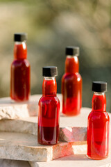 St. John's wort oil in different bottles
