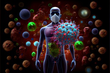 Naklejka premium Medical Illustration Stylized 
