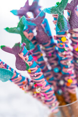 Fototapeta premium Mermaid chocolate pretzel rods