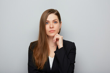 Serious business woman Isolated professional portrait.