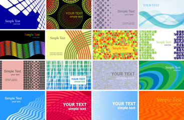set of colorful abstract backgrounds.business card