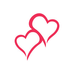 Love Logo Vector icon illustration design