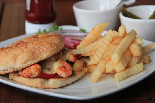 hamburguesa camaron