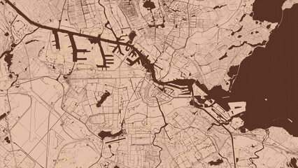 Fototapeta na wymiar Amsterdam city map. Vintage. Old style. Detailed. 13 k x 7,5 k px. 144 ppi