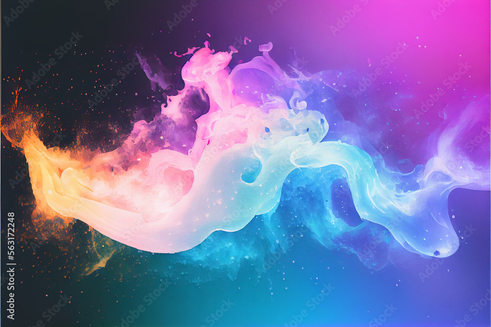 Poster abstract background with splashes, ai generated