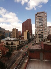 Paisaje urbano de la ciudad de Bogotá, Colombia. 