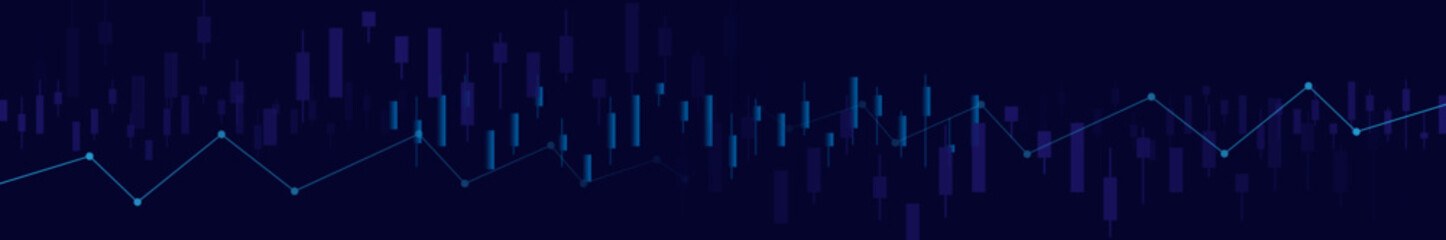 blue light effect chart graph market background business stock financial investment template 